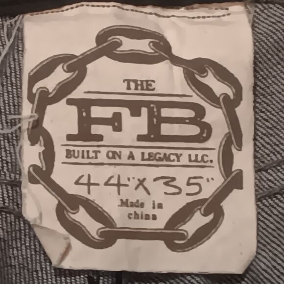 The FB Fubu Black Denim Cargo Jeans Embroidered Pockets Men's Size 42x30 - Picture 8 of 11